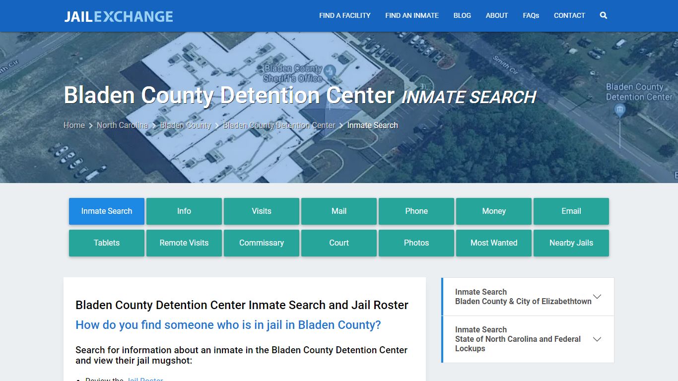 Bladen County Detention Center Inmate Search - Jail Exchange